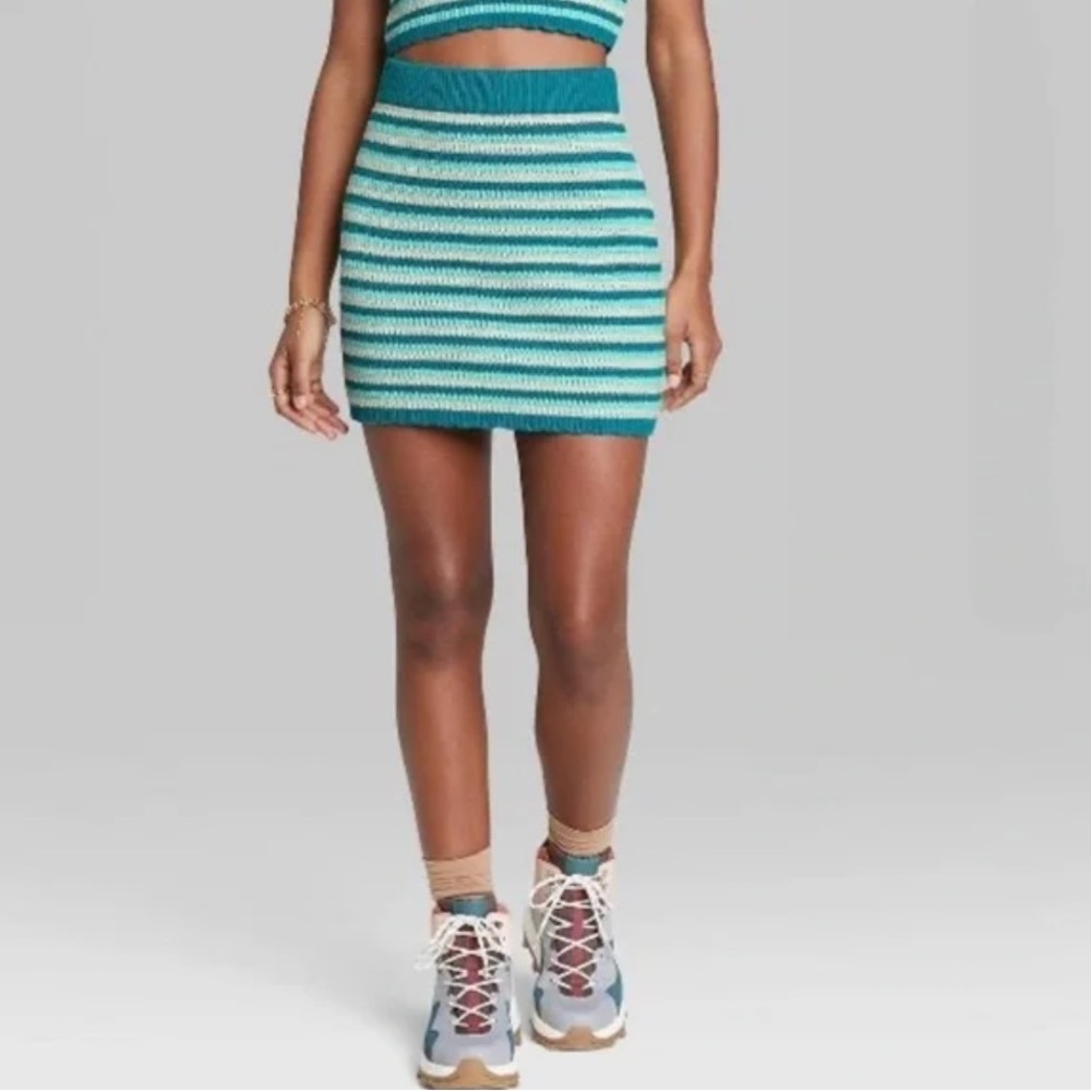 Wild Fable Knit Skirt Stripes